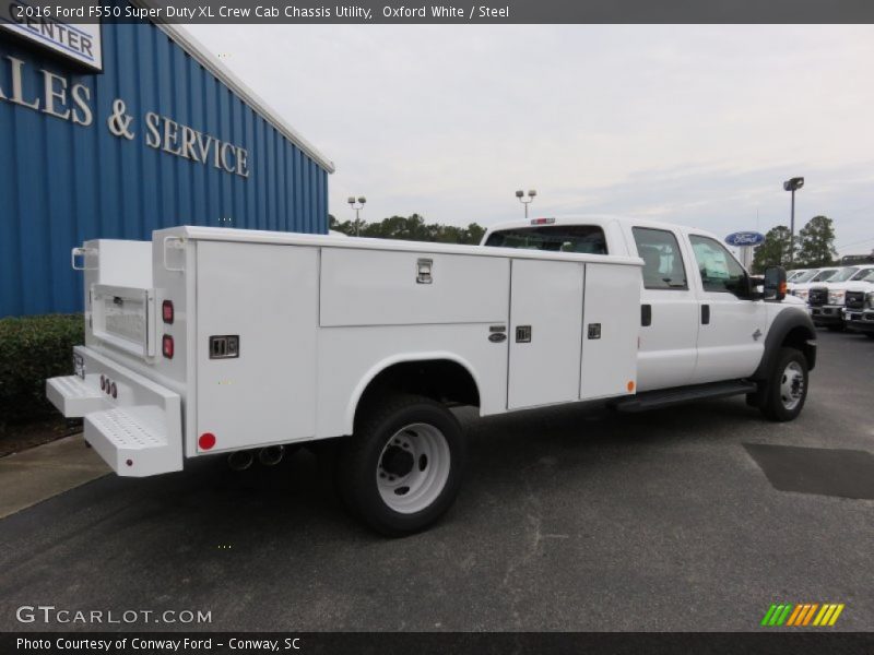 Oxford White / Steel 2016 Ford F550 Super Duty XL Crew Cab Chassis Utility