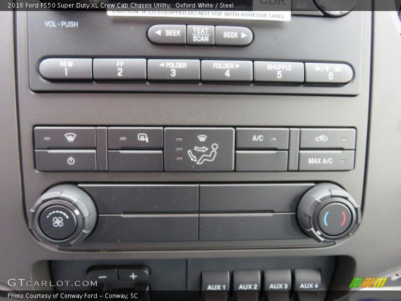Controls of 2016 F550 Super Duty XL Crew Cab Chassis Utility