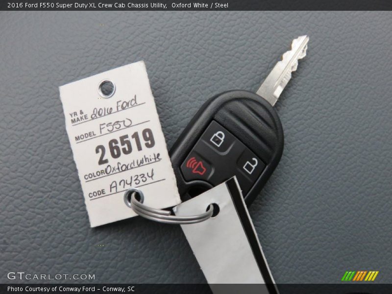 Keys of 2016 F550 Super Duty XL Crew Cab Chassis Utility