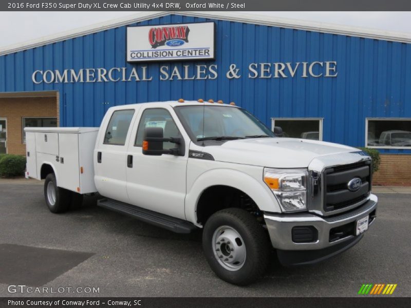 Oxford White / Steel 2016 Ford F350 Super Duty XL Crew Cab Utility 4x4 DRW