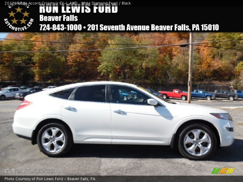 White Diamond Pearl / Black 2012 Honda Accord Crosstour EX-L 4WD