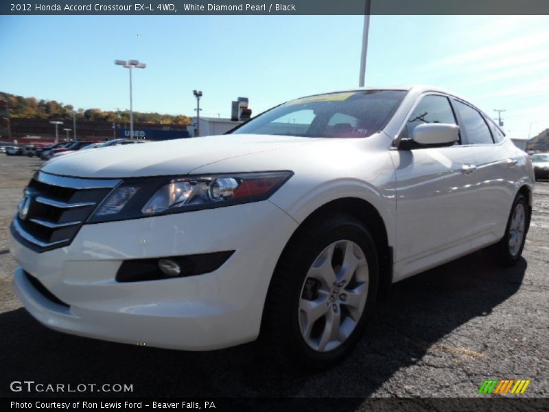 White Diamond Pearl / Black 2012 Honda Accord Crosstour EX-L 4WD