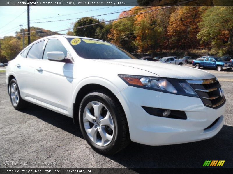 White Diamond Pearl / Black 2012 Honda Accord Crosstour EX-L 4WD