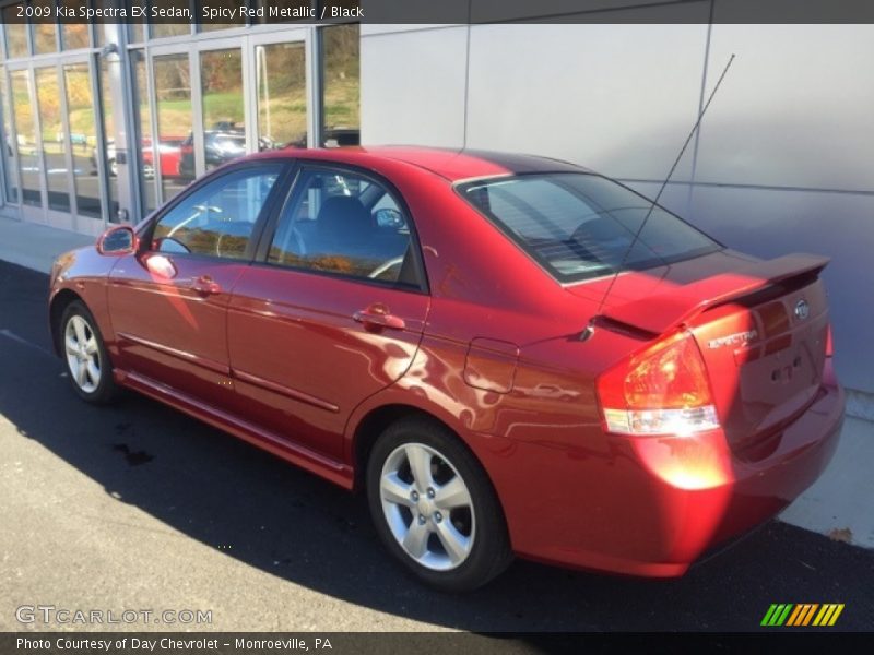 Spicy Red Metallic / Black 2009 Kia Spectra EX Sedan