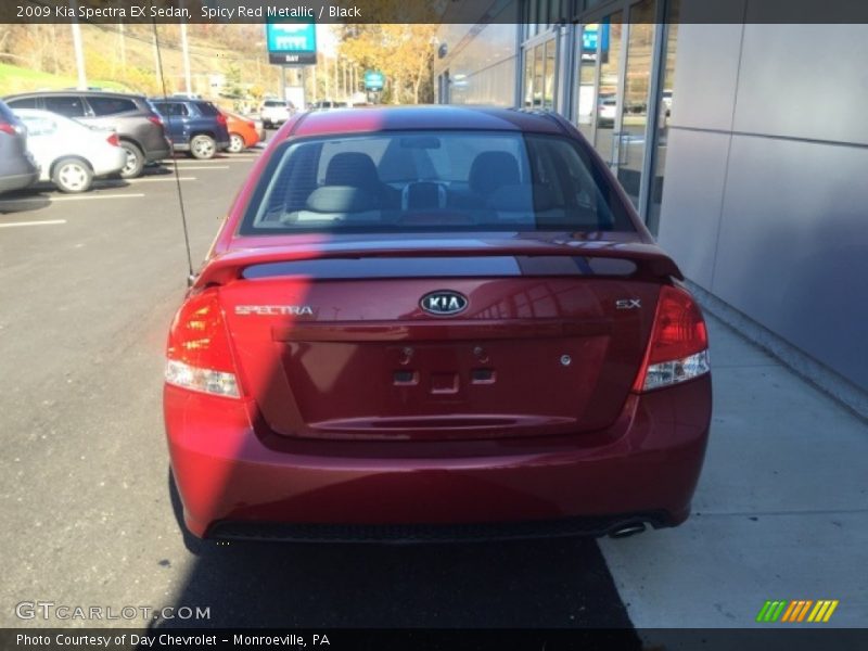 Spicy Red Metallic / Black 2009 Kia Spectra EX Sedan