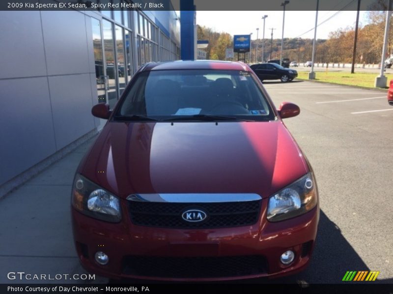 Spicy Red Metallic / Black 2009 Kia Spectra EX Sedan