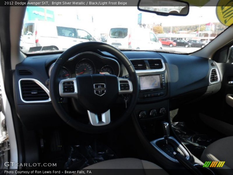 Bright Silver Metallic / Black/Light Frost Beige 2012 Dodge Avenger SXT