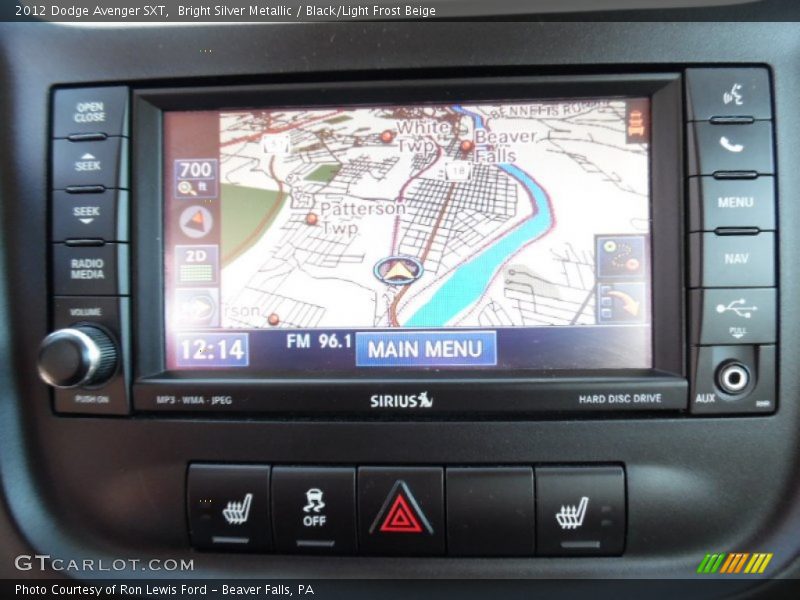 Bright Silver Metallic / Black/Light Frost Beige 2012 Dodge Avenger SXT