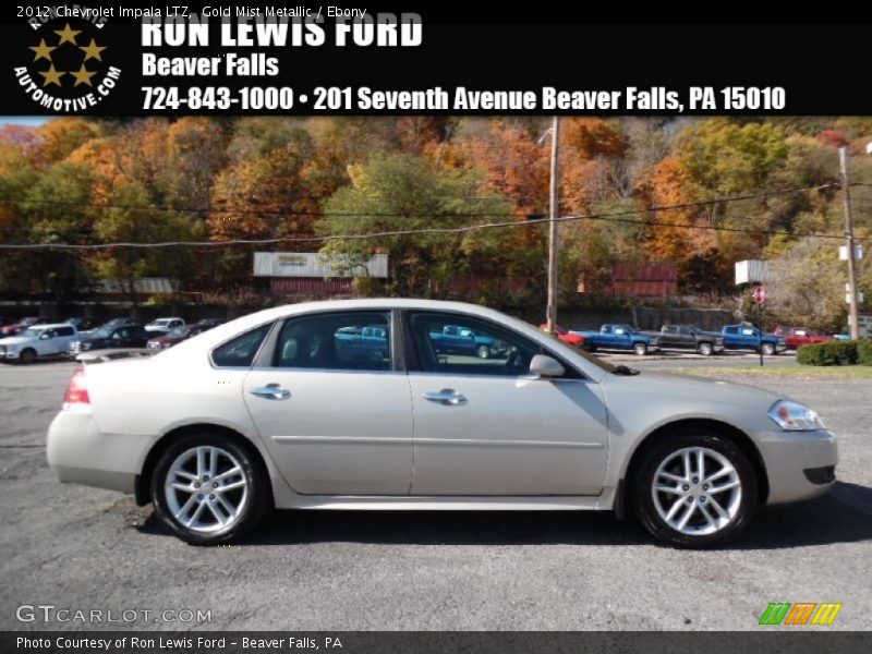 Gold Mist Metallic / Ebony 2012 Chevrolet Impala LTZ