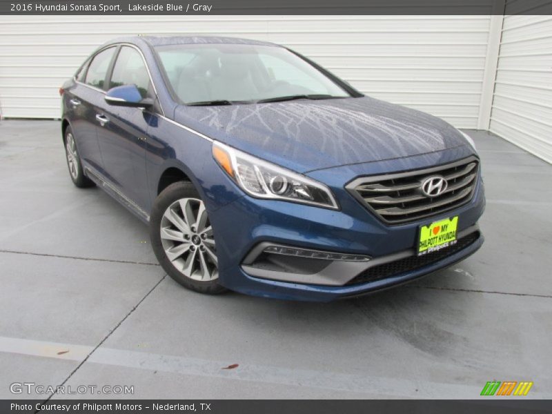 Lakeside Blue / Gray 2016 Hyundai Sonata Sport