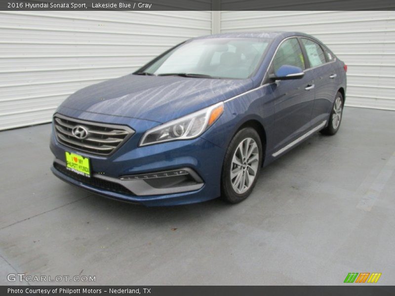 Lakeside Blue / Gray 2016 Hyundai Sonata Sport