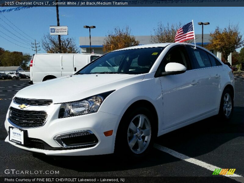 Summit White / Jet Black/Medium Titanium 2015 Chevrolet Cruze LT