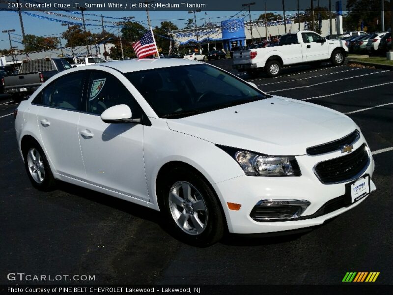 Summit White / Jet Black/Medium Titanium 2015 Chevrolet Cruze LT