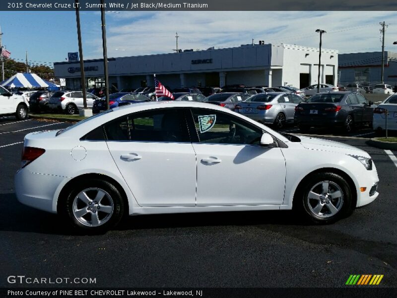 Summit White / Jet Black/Medium Titanium 2015 Chevrolet Cruze LT