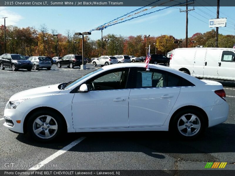 Summit White / Jet Black/Medium Titanium 2015 Chevrolet Cruze LT