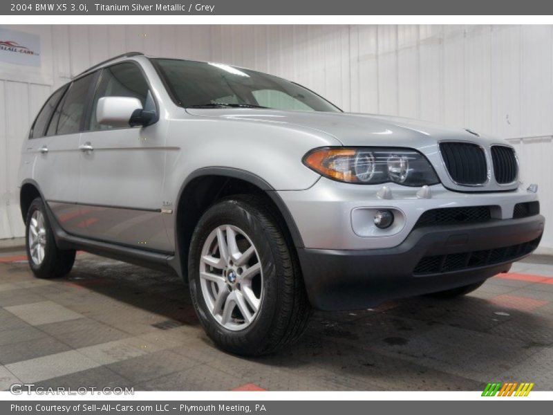 Titanium Silver Metallic / Grey 2004 BMW X5 3.0i