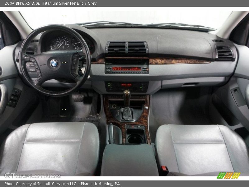 Titanium Silver Metallic / Grey 2004 BMW X5 3.0i