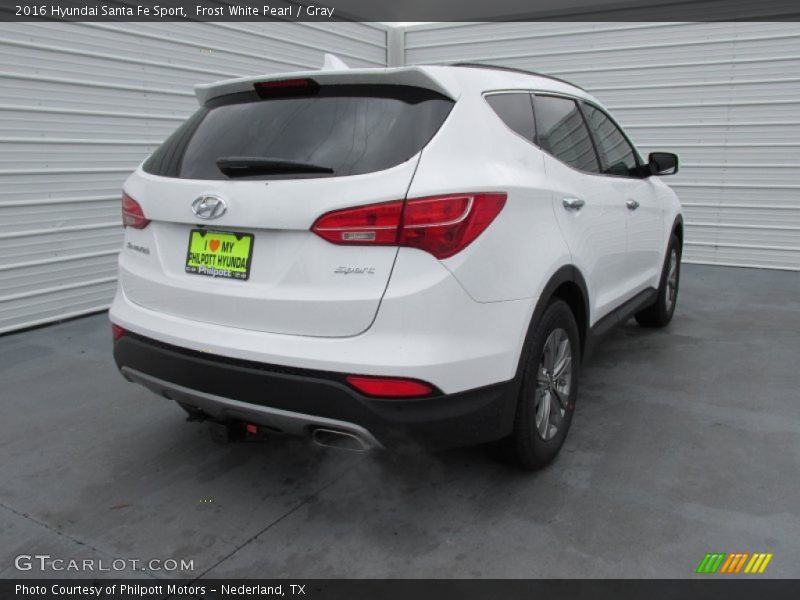 Frost White Pearl / Gray 2016 Hyundai Santa Fe Sport