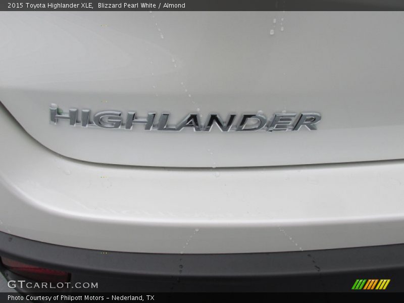 Blizzard Pearl White / Almond 2015 Toyota Highlander XLE