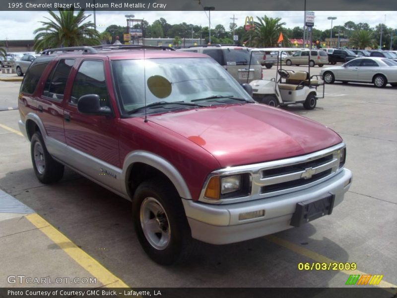 Medium Red Metallic / Gray 1995 Chevrolet Blazer LS
