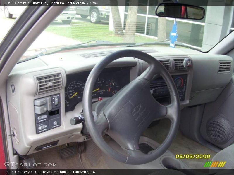 Medium Red Metallic / Gray 1995 Chevrolet Blazer LS