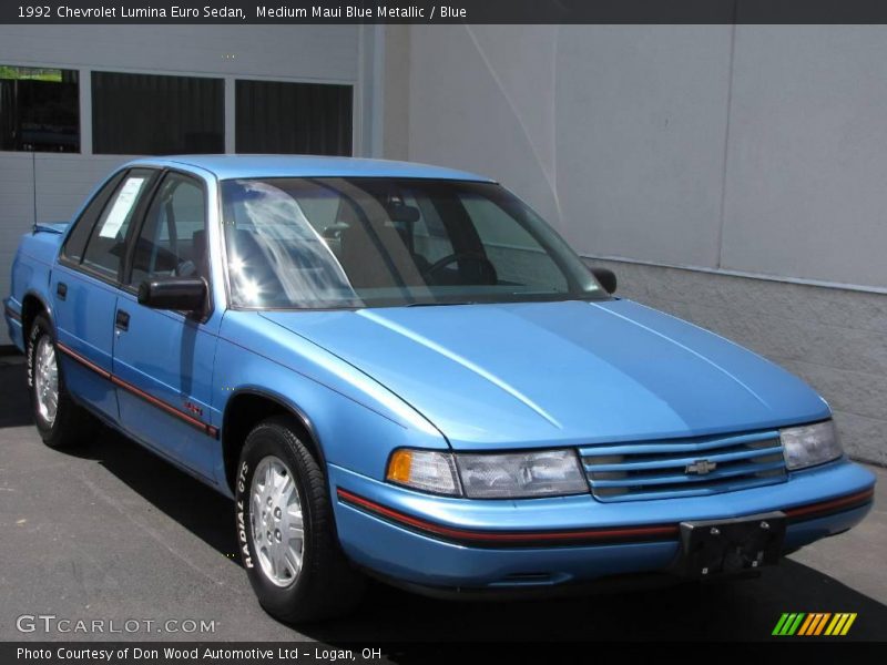 Medium Maui Blue Metallic / Blue 1992 Chevrolet Lumina Euro Sedan