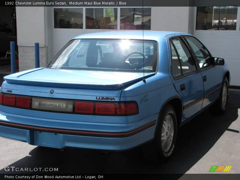 Medium Maui Blue Metallic / Blue 1992 Chevrolet Lumina Euro Sedan