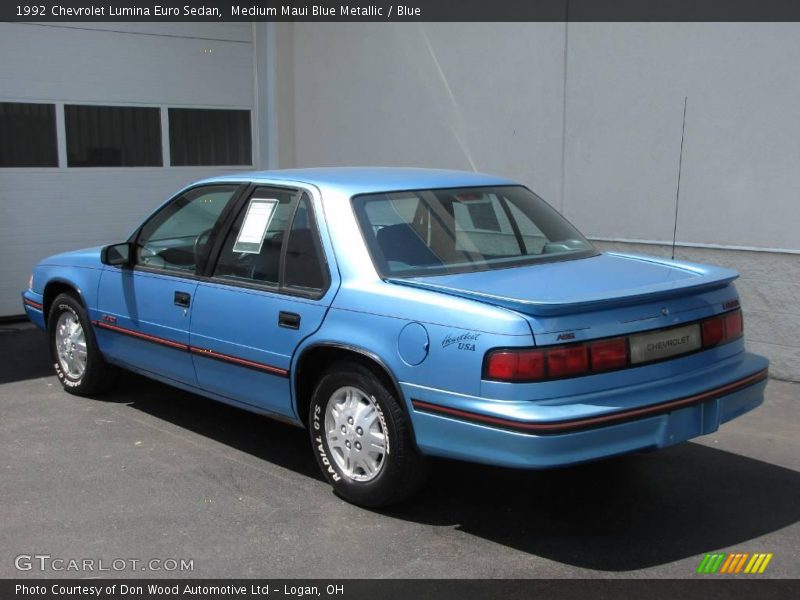 Medium Maui Blue Metallic / Blue 1992 Chevrolet Lumina Euro Sedan