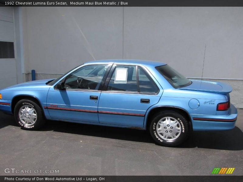 Medium Maui Blue Metallic / Blue 1992 Chevrolet Lumina Euro Sedan