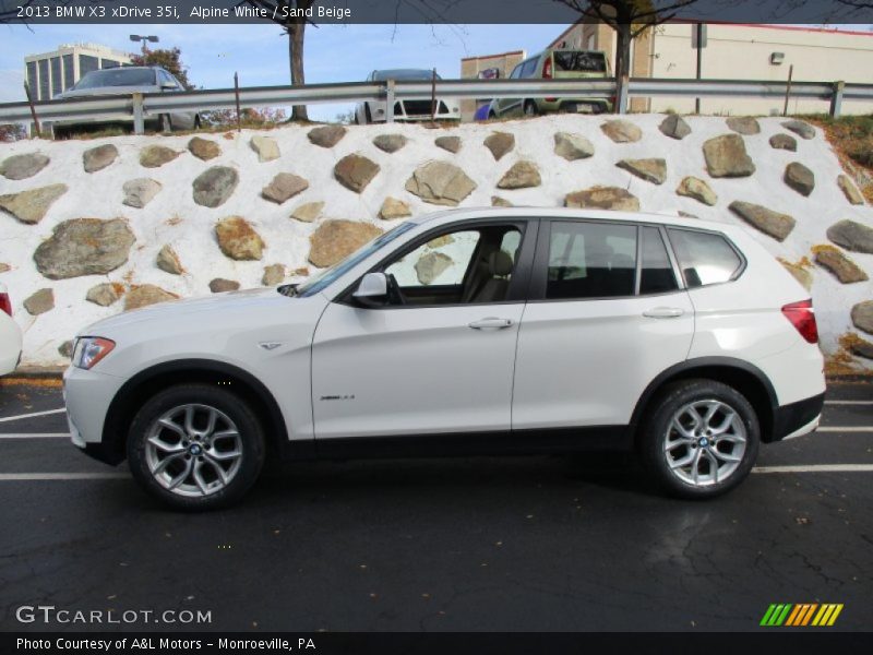 Alpine White / Sand Beige 2013 BMW X3 xDrive 35i
