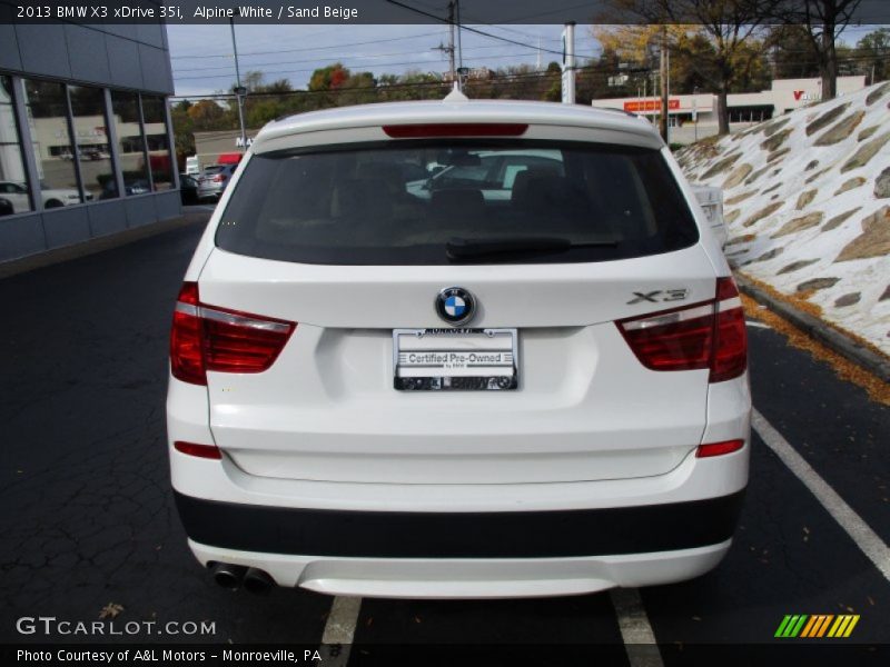 Alpine White / Sand Beige 2013 BMW X3 xDrive 35i