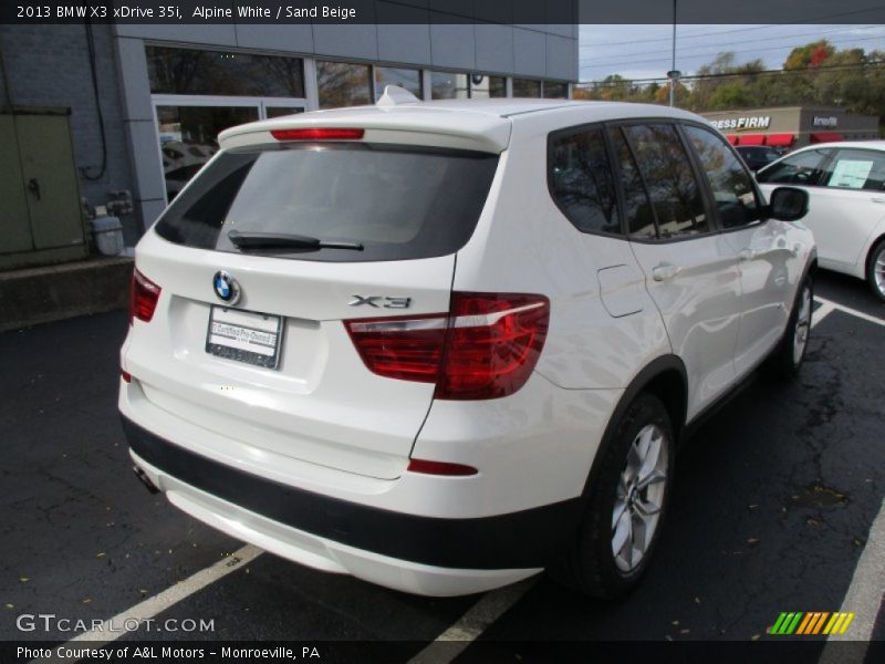 Alpine White / Sand Beige 2013 BMW X3 xDrive 35i