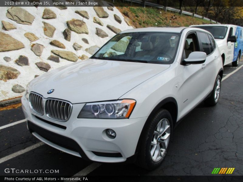 Alpine White / Sand Beige 2013 BMW X3 xDrive 35i
