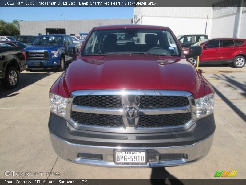 Deep Cherry Red Pearl / Black/Diesel Gray 2013 Ram 1500 Tradesman Quad Cab
