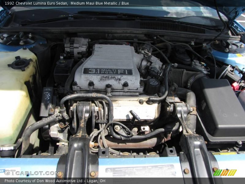 Medium Maui Blue Metallic / Blue 1992 Chevrolet Lumina Euro Sedan