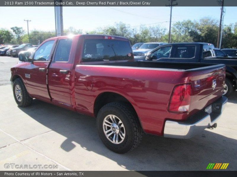 Deep Cherry Red Pearl / Black/Diesel Gray 2013 Ram 1500 Tradesman Quad Cab