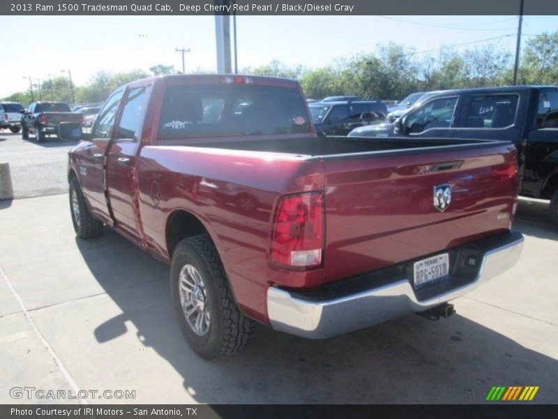 Deep Cherry Red Pearl / Black/Diesel Gray 2013 Ram 1500 Tradesman Quad Cab