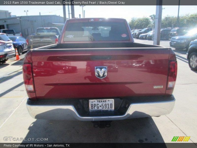 Deep Cherry Red Pearl / Black/Diesel Gray 2013 Ram 1500 Tradesman Quad Cab