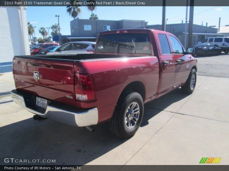 Deep Cherry Red Pearl / Black/Diesel Gray 2013 Ram 1500 Tradesman Quad Cab