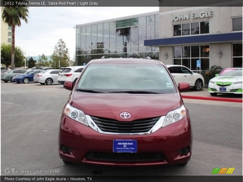 Salsa Red Pearl / Light Gray 2012 Toyota Sienna LE