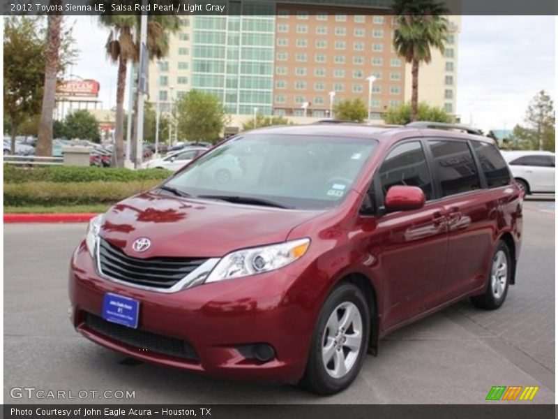 Salsa Red Pearl / Light Gray 2012 Toyota Sienna LE