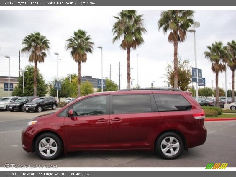 Salsa Red Pearl / Light Gray 2012 Toyota Sienna LE