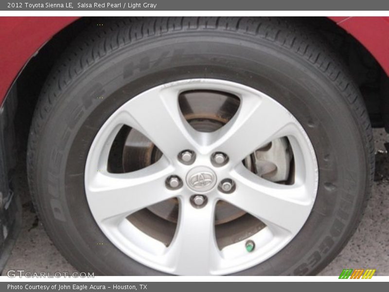 Salsa Red Pearl / Light Gray 2012 Toyota Sienna LE