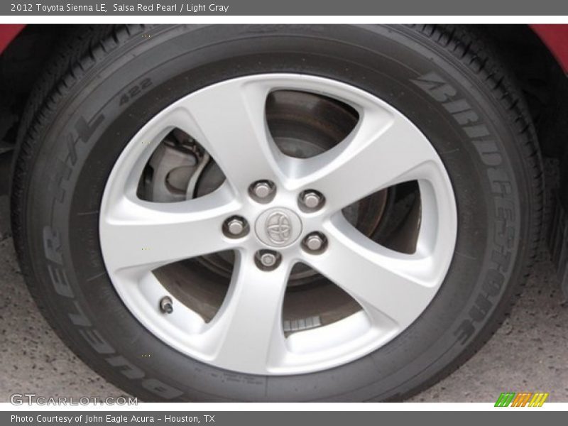 Salsa Red Pearl / Light Gray 2012 Toyota Sienna LE