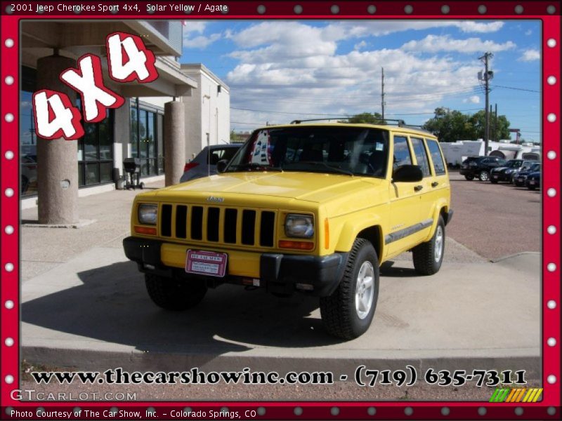 Solar Yellow / Agate 2001 Jeep Cherokee Sport 4x4