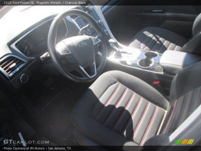 Magnetic Metallic / Charcoal Black 2015 Ford Fusion SE