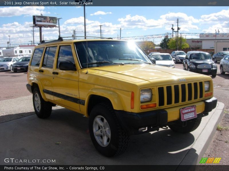 Solar Yellow / Agate 2001 Jeep Cherokee Sport 4x4