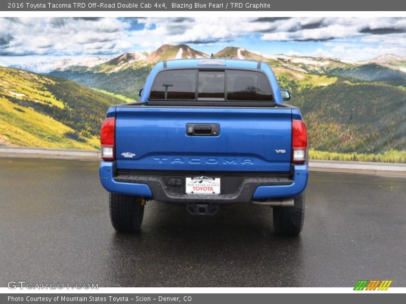 Blazing Blue Pearl / TRD Graphite 2016 Toyota Tacoma TRD Off-Road Double Cab 4x4