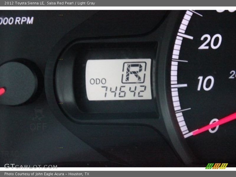 Salsa Red Pearl / Light Gray 2012 Toyota Sienna LE