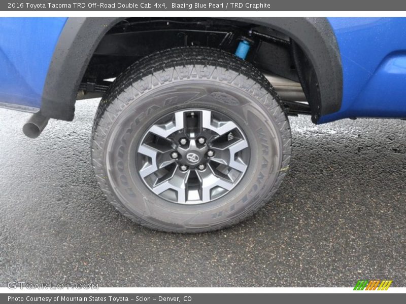 Blazing Blue Pearl / TRD Graphite 2016 Toyota Tacoma TRD Off-Road Double Cab 4x4
